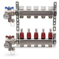 COLLETTORE DI DISTRIBUZIONE IN ACCIAIO INOX COMPLETO ATON Misura: 11 vie 1" x 3/4