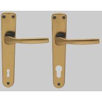 Maniglia ginevra con placca foro patent - colore argento