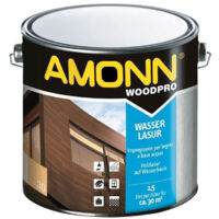 Impregnante a base acqua per legno amonn wasserlasur 10 noce chiaro 5 lt