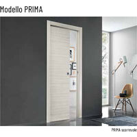 Porta prima scorrevole 70x210 sp.105 palissandro bianco completa