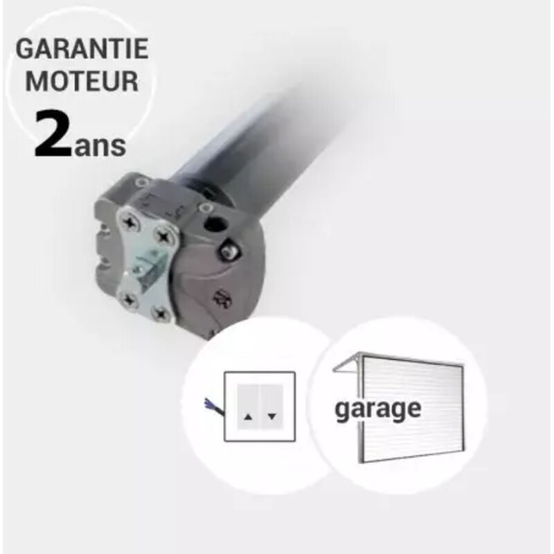 Moteur filaire 50 Nm (axe octogonal de 60 mm) pour porte de garage enroulable à man uvre de secours