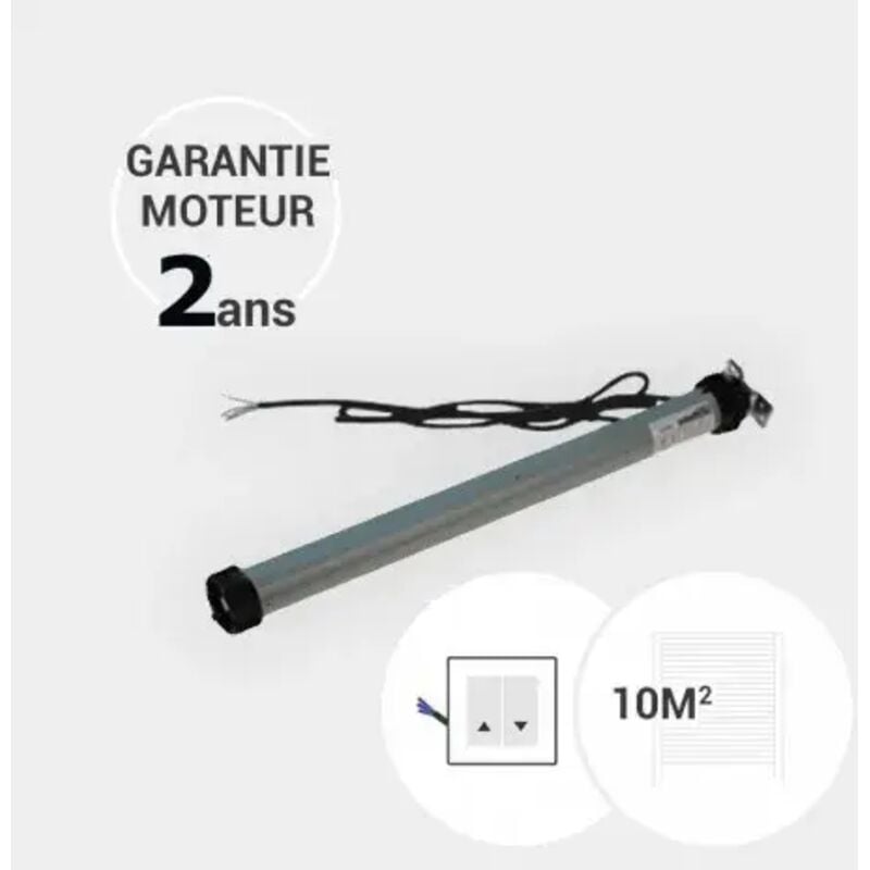 Moteur de volet roulant électrique filaire puissance 20 Nm pour axe octogonal 60 mm