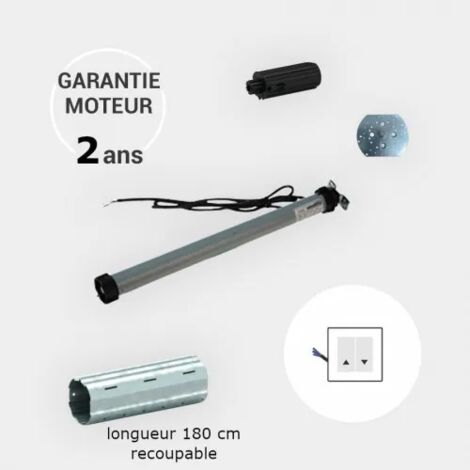 Axe motorisé filaire 20 Nm ZF 54 mm longueur 180 cm recoupable