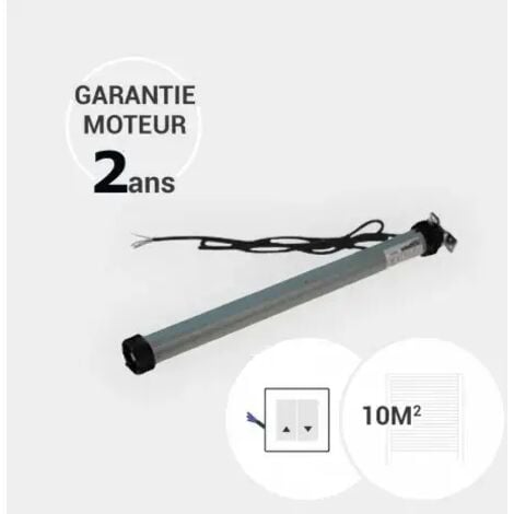 Moteur de volet roulant électrique filaire puissance 20 Nm pour axe octogonal 60 mm