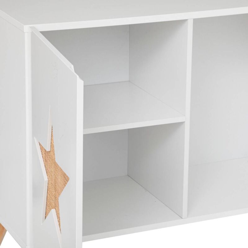 Contenitore a stella bianco per bambini 65x79cm - Atmosphera créateur d' intérieur