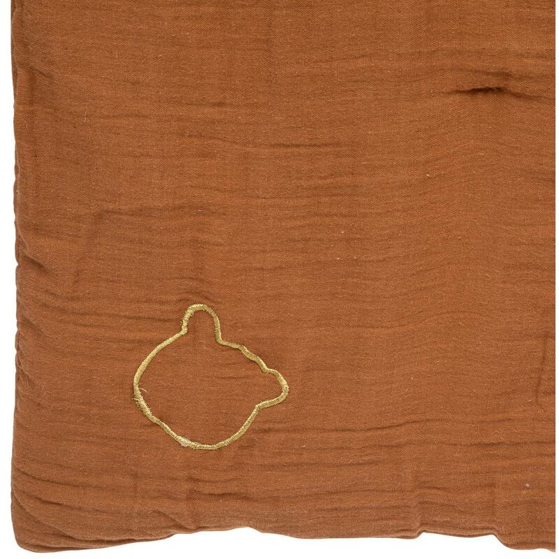 Trapunta lili in garza di cotone 100x140cm marrone - Atmosphera créateur  d'intérieur