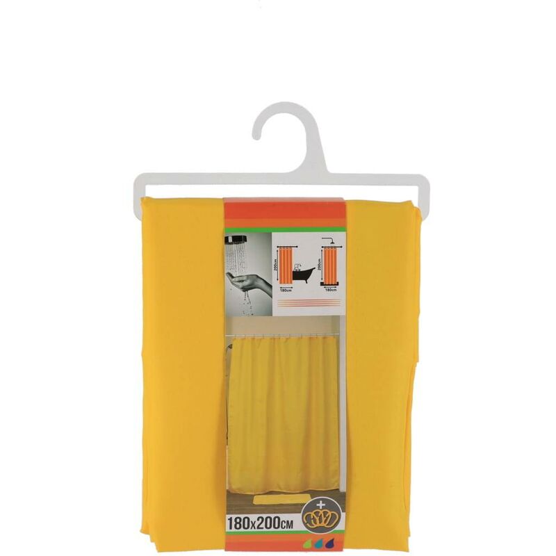 Tenda Da Doccia Con Ananas Stampa Acquerello, 180x180 Cm, In Poliestere, Con 12 Ganci Inclusi – Verde E Giallo