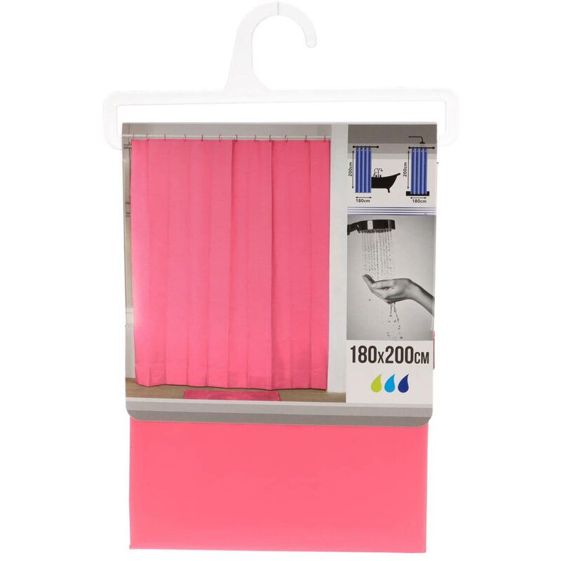 Tenda da doccia peva 180x200cm - fucsia - Tendance