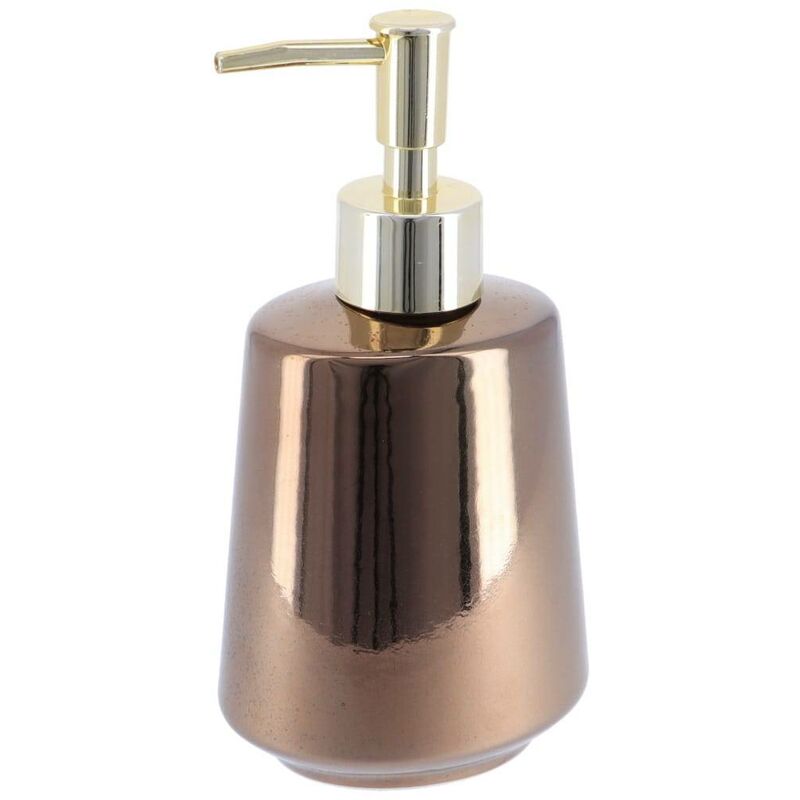 Porta dispenser sapone da muro finitura bronzo Iris kit fissaggio incluso