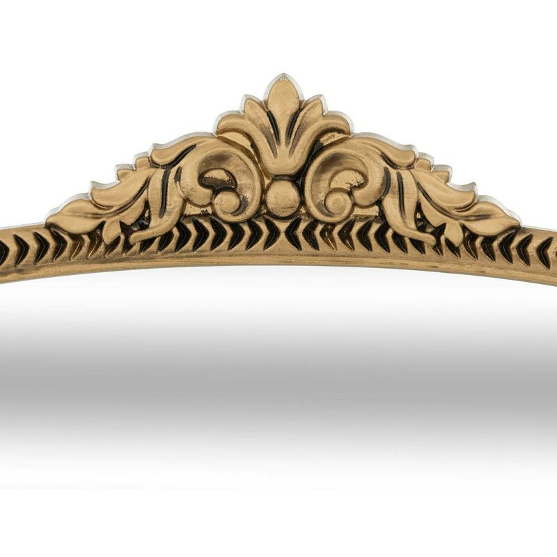 Specchio Sagomato Rotondo Victoria ATMOSPHERA - 53x40 Cm, Oro, Stile Classico Con Cornice Modanata, Per Ingresso E Soggiorno - 2