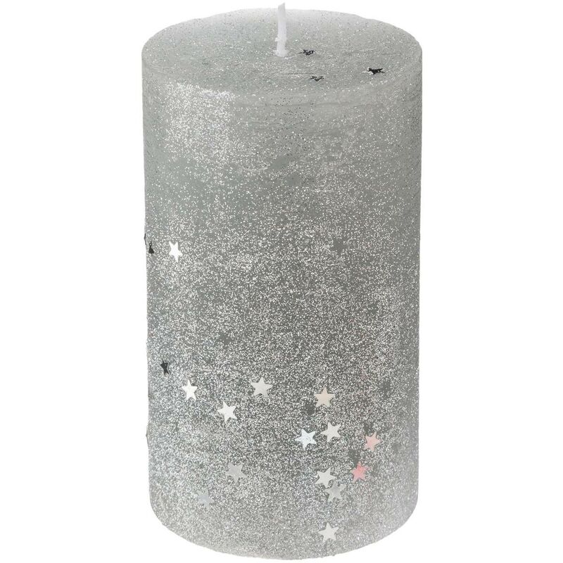 12 candele lunghe blu e argento - 12 cm