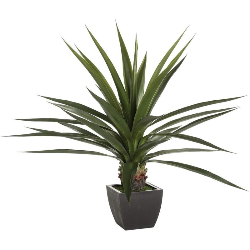 Pianta Artificiale Aloe Vera In Vaso Ceramica Atmosphera | Finto Verde Decorativo H48 Cm | Perfetto Per Casa E Ufficio, Zero Manutenzione