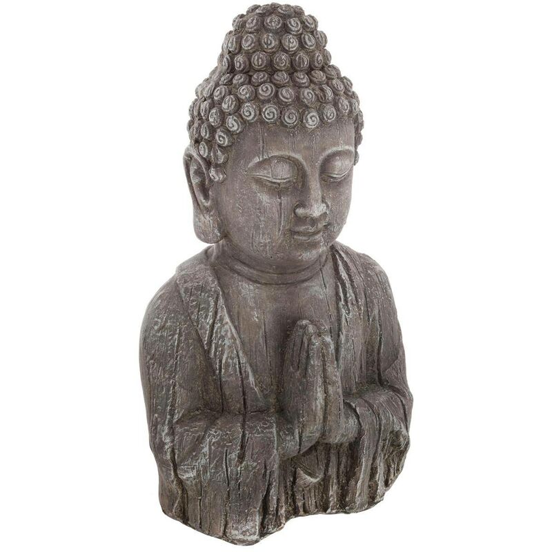 Busto di buddha effetto legno h48cm - effetto legno di buddha, ossido di  magnesio, dimensioni l. 28 x l. 20 x h. 49 cm - Atmosphera créateur d' intérieur