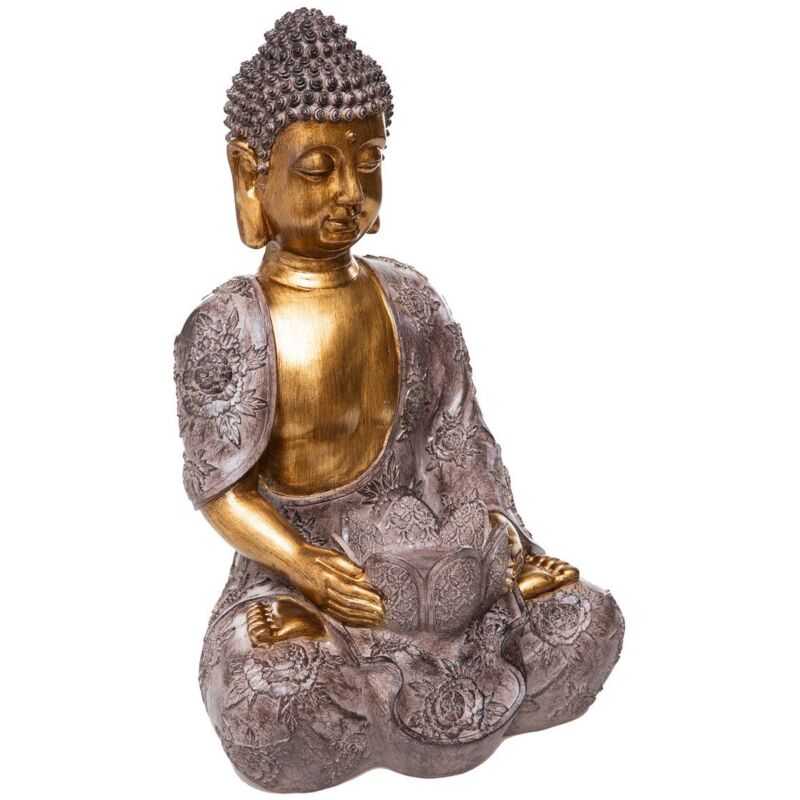 Statua di buddha in resina h37cm - Atmosphera créateur d'intérieur