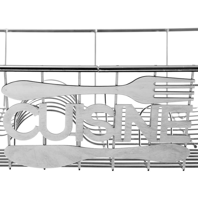 InterDesign Axis Scolapiatti da appoggio, Griglia scolapiatti di piccole  dimensioni in metallo, argento opaco