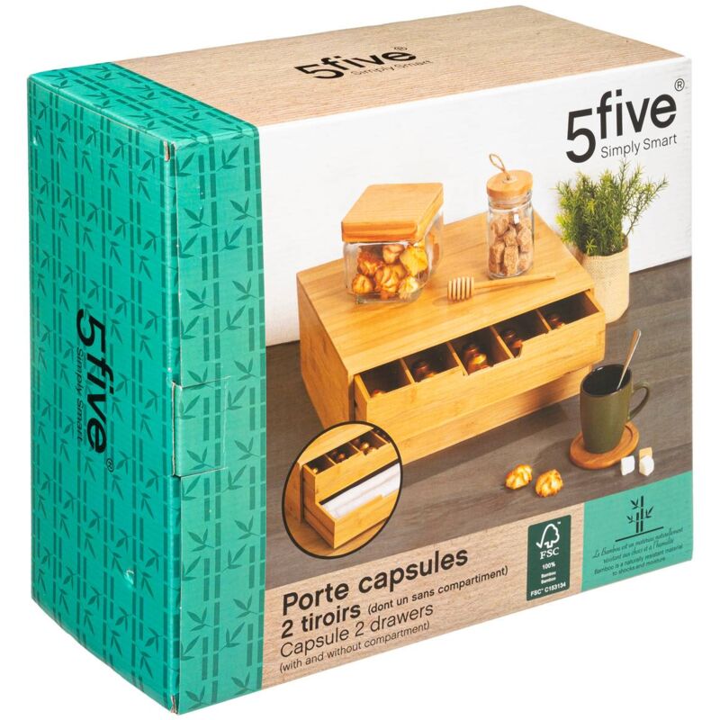 CASSETTO PORTA CIALDE IN BAMBOO – DORA HOME