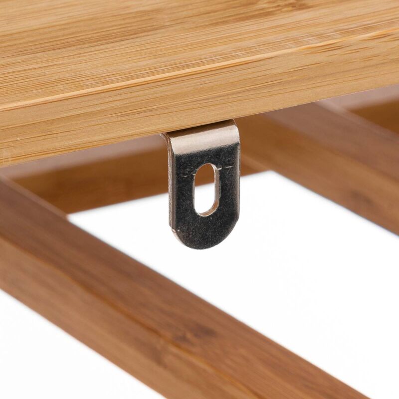Versa Scolapiatti In Bambù Stile Rustico 44,3x30x23,5 Cm - Legno Marrone - Facile Da Montare Senza Attrezzi - Ampio Spazio Per Piatti E Posate