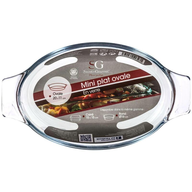Piccoli piatti di vetro ovali - mini piatto ovale, vetro, dimensioni  20x11,6x4 cm - 5 five simply smart