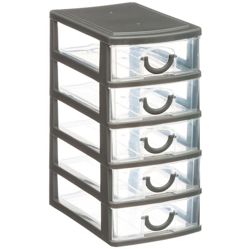 5five - contenitore a torre in plastica 5 cassetti piccolo