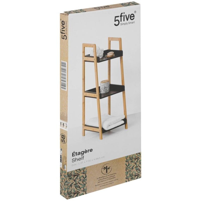 5Five Simply Smart Scaffale angolare con 3 ripiani, Scaffale da