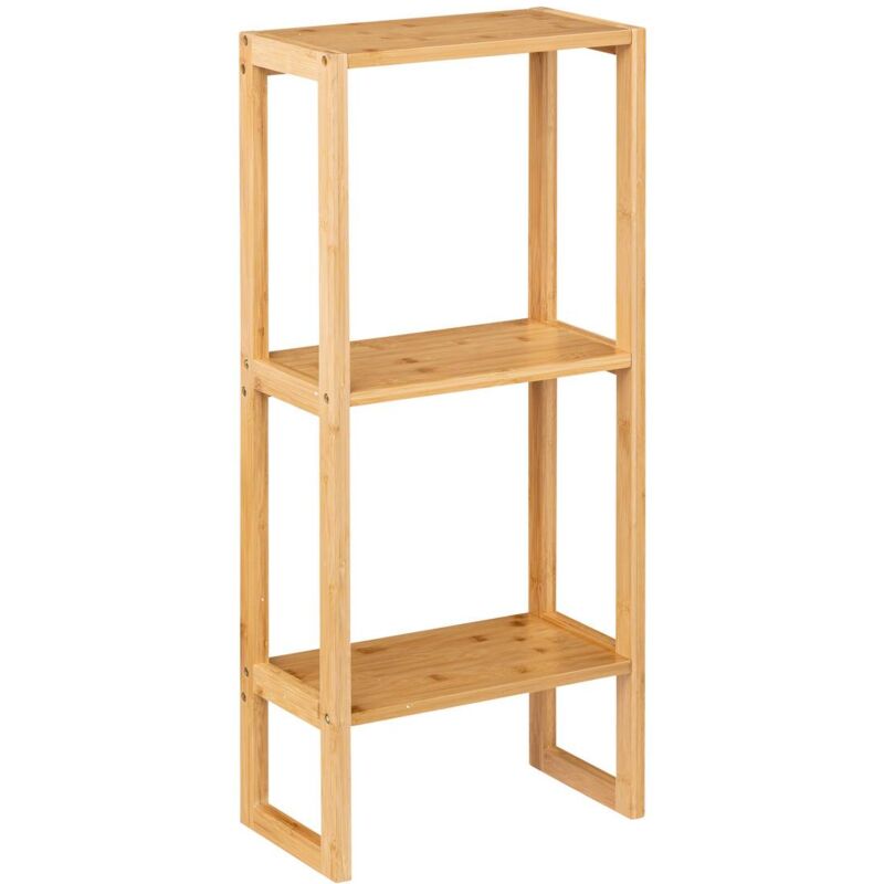 5five Scaffale A Colonna In Bambù 3 Livelli Mix N Modul - 35x32x77,5 Cm, Legno Naturale