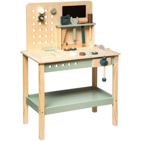 Tavolo da lavoro in legno per bambini con accessori - Tryco Baby
