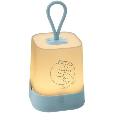 Luce notturna in silicone a batteria alta 16 cm con maniglia - Atmosphera créateur d'intérieur