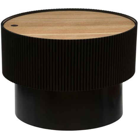 Tavolino enola in frassino impiallacciato d55cm nero - Atmosphera créateur d'intérieur