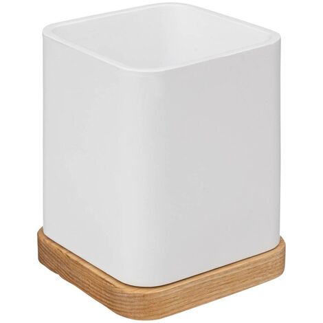 Vaso per spazzolini da denti naturéo in resina bianca - 5five