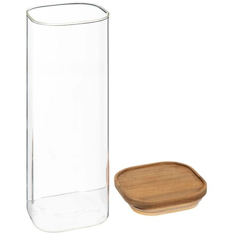 5five Simply Smart - Vaso In Vetro Con Coperchio In Acciaio Miro, Capacità 2 Litri