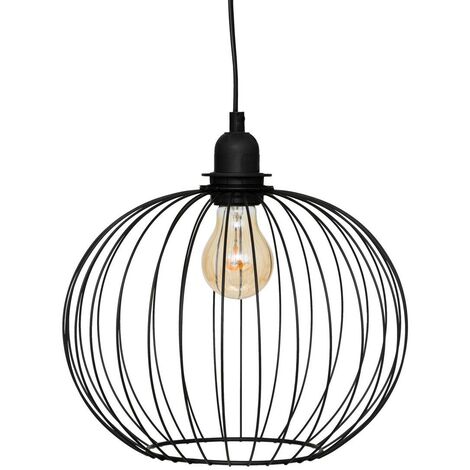 Lampada a sospensione in metallo victa d28cm nero - Atmosphera créateur d'intérieur (1/2)
