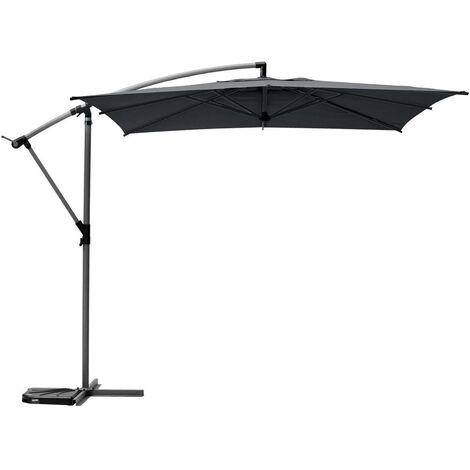 Ombrellone quadrato offset in ardesia manoa d2,5x2,5m in acciaio - Hespéride