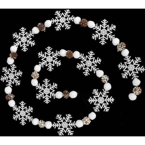1,8 m di ghirlanda decorativa di fiocchi di neve - Atmosphera créateur d'intérieur (1/2)