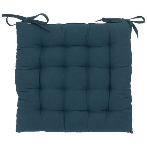 Coprisedia anjali in cotone 38x38cm blu egeo - Atmosphera créateur d'intérieur