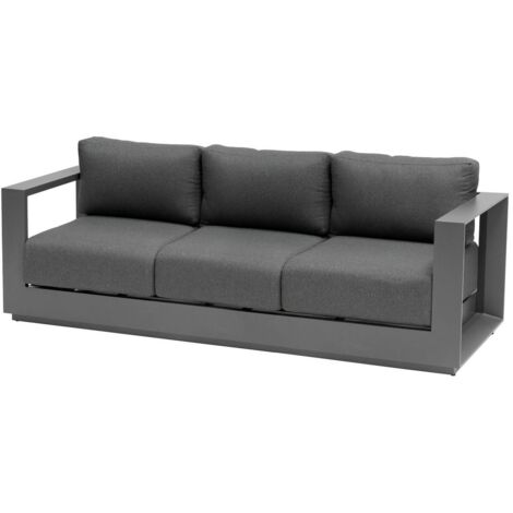 Set Di Mobili Da Giardino Allungabili VENEZIA 132/264 In Alluminio Antracite 10 Posti A Sedere 89193574