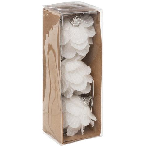 Fiori sdn plast blc x3 6cm - Feeric lights & christmas (1/2)
