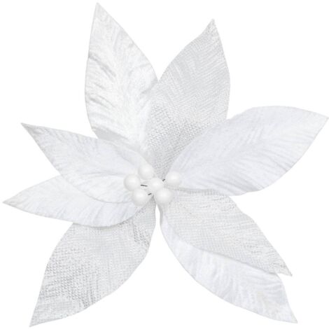 Sdn poinsettia blc foglia 27cm - Feeric lights & christmas (1/4)