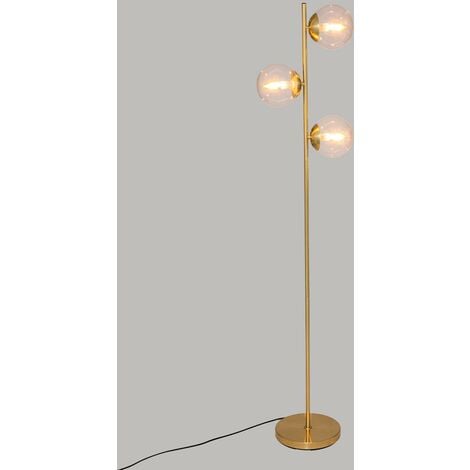 Lampada da terra diritta in metallo h162cm dorata - Atmosphera créateur d'intérieur