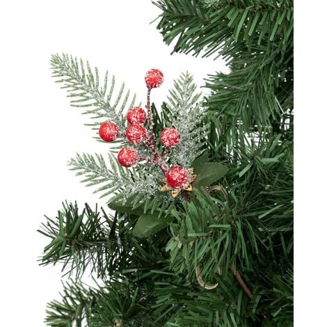 Ornamento natalizio ramo di bacche rosse h20cm - Feeric lights & christmas