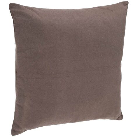 Copricuscino in cotone grigio taupe 38x38cm - Atmosphera créateur d'intérieur