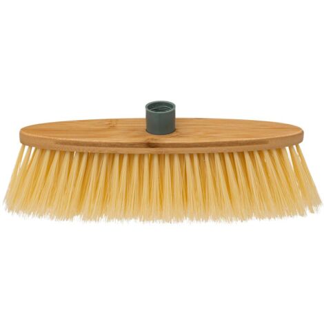 MSV Scopa In Bambù Con Manico Lungo 120 Cm | Testa 28x7 Cm | Scopa Per Esterni E Interni - 2