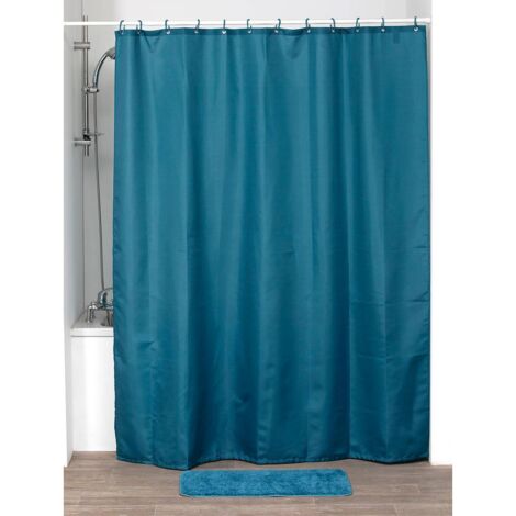 MSV Tenda Doccia In Poliestere Brest 180x200 Cm - Qualità Premium, Verde Laccato, Anelli Inclusi - Per Bagno Moderno