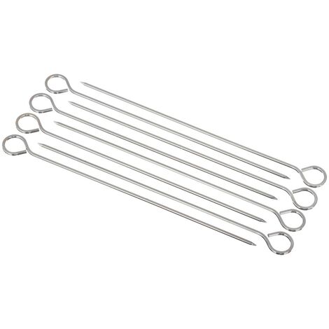 4 Spiedini Kabob Per Grigliare, Bastoncini Per Spiedini Per Carne, Verdure, Marshmallow, Frutta, Accessori Per Barbecue. | Leroy Merlin - 5