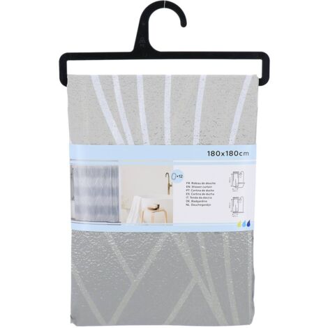 Vaelson Designer Tenda Doccia Calcio 180x180 Cm - Tessuto Poliestere Con 12 Anelli, Per Bagno