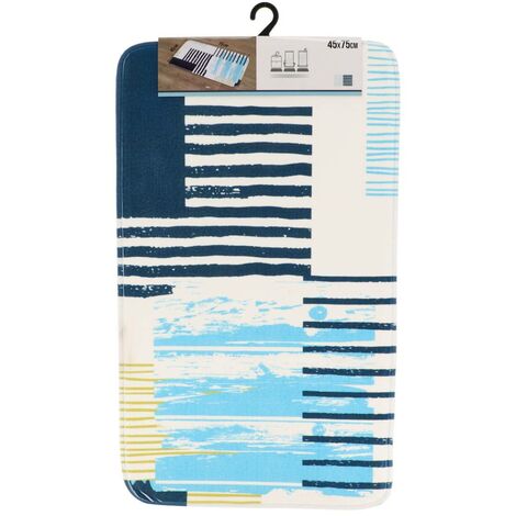 MSV Tappetino Da Bagno In Microfibra 45x75 Cm Cottage Seppia - Antiscivolo Per Vasca E Doccia - 2