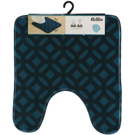 Set Di Tappeti Da Bagno Con Stampa Di Foglie Grigie Rosa 2 Pezzi