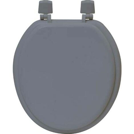Sedile del water in mdf da 17 pollici con elementi di fissaggio in plastica - grigio - Tendance (1/3)