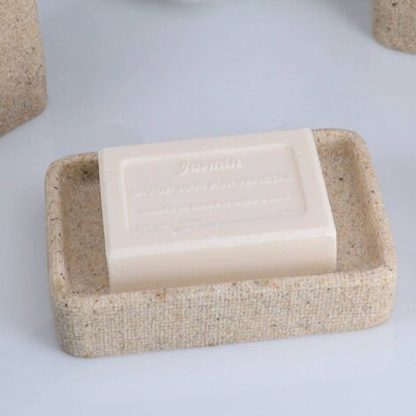 Vassoio Portasapone Humdakin Terrazzo 30 Cm, Rettangolare In Pietra Rosso Beige