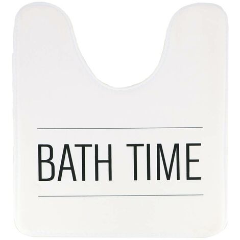Tappetino per wc in microfibra 45x50cm - bianco neo retrò - Tendance