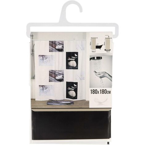 Spiga tenda doccia in peva 180×200 cm bianco/nero